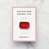 Alphabet Bags Birthstone Enamel Pin | Sparkly Gemstone Lapel Pin