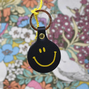 Feeling Lush Smilie Keyring | Leather