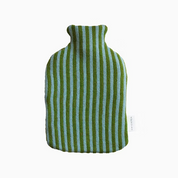 Lambswool Hot Water Bottle | Blue & Moss Bold Stripe