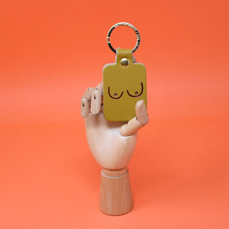 Boob Leather Keyring