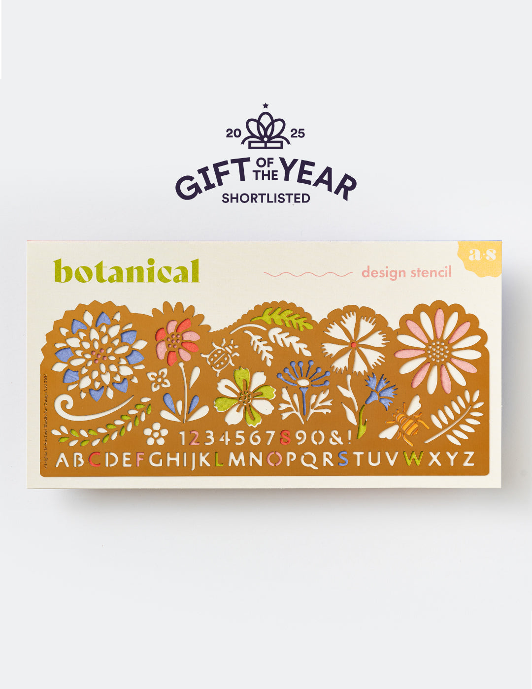 Botanical Drawing Stencil, Arts And Journaling In Brass