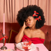 Red Ribbon Hair Claw