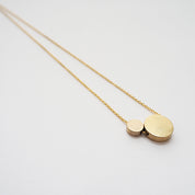 Big Brass Circle & Small Circle Necklace