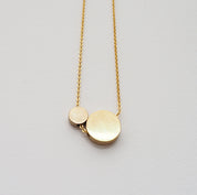 Big Brass Circle & Small Circle Necklace