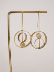 Brass and Bold Earrings | Nucleo, Brass Rings Within Rings