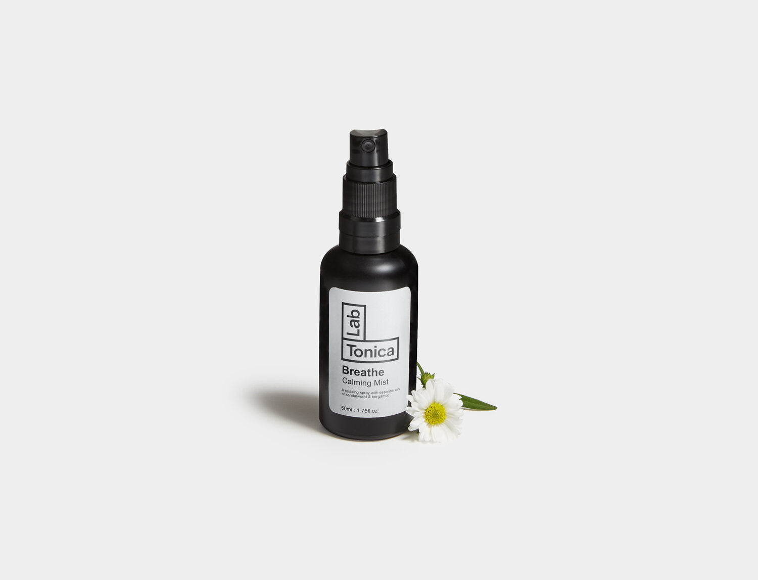 The Every Space 50ml Breath mist, by Lab Tonica, calming mood mist blended with soothing essential oils of Sandalwood, Sweet Orange, Bergamot and Lavender