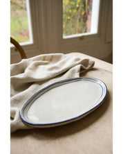 Breton Stripe Oval Plate | Ink