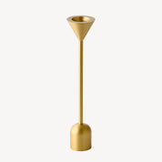 Reversible Totem Dinner Candle Holder | Small Satin Brass