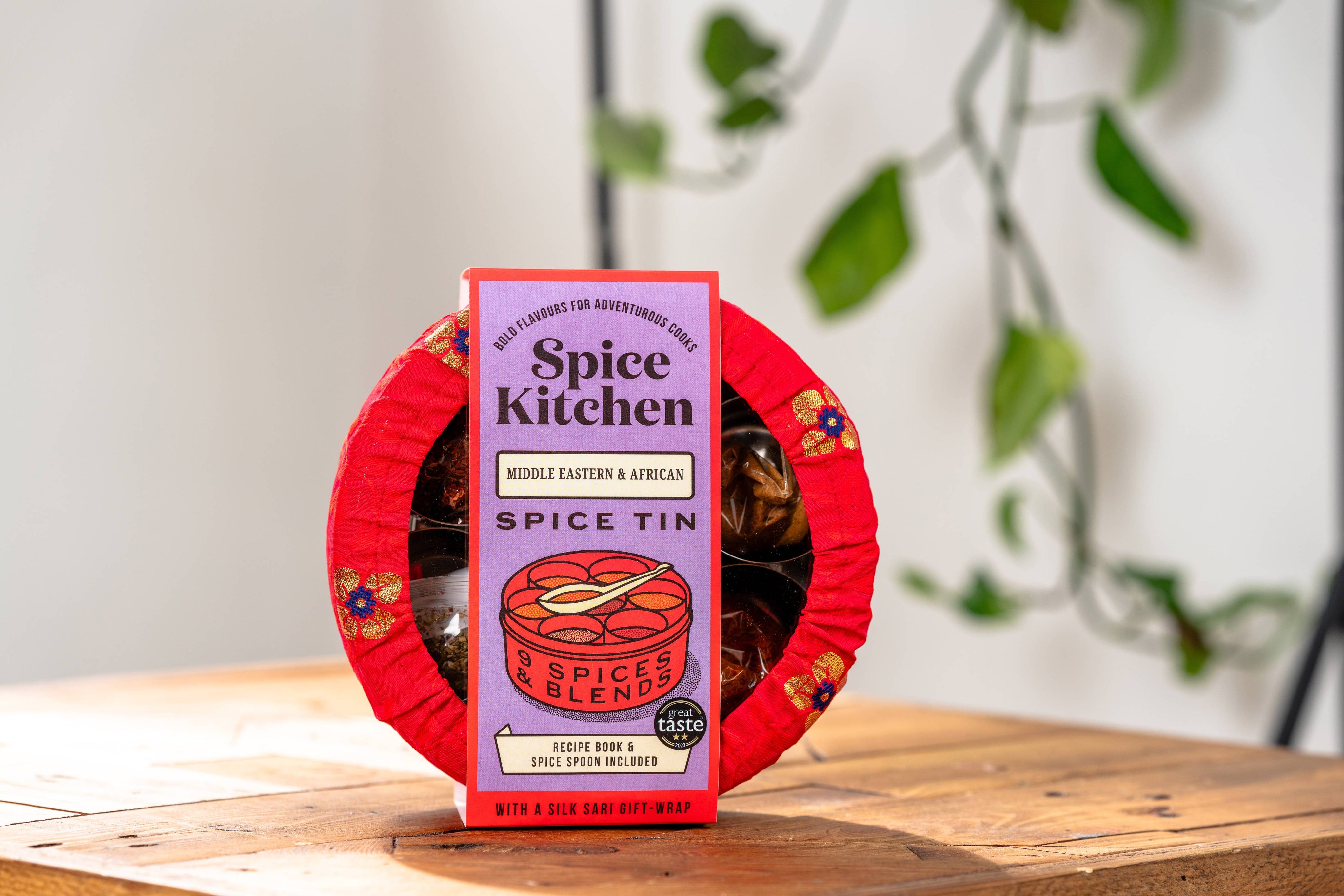 Middle Eastern & African Spice Tin with Silk Sari Wrap