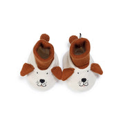 Cotton Knit Baby Slipper Socks: Dog