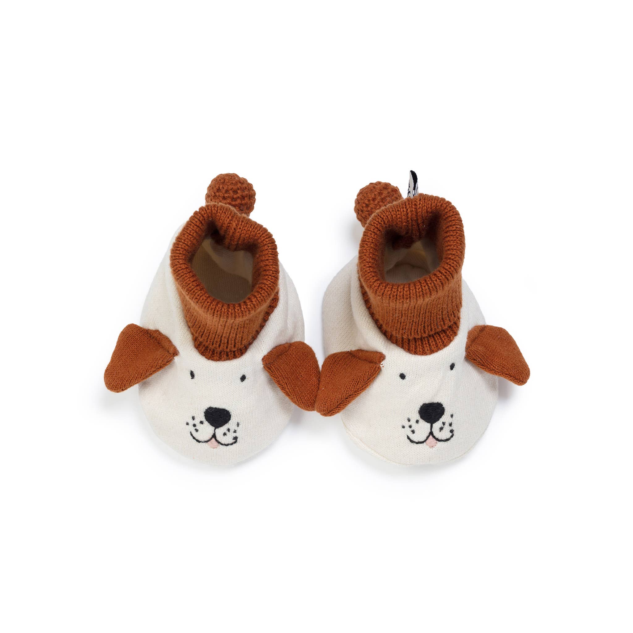 Cotton Knit Baby Slipper Socks: Dog