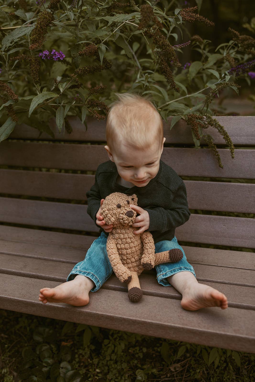 Crochet Baby Toy Goldendoodle rattle