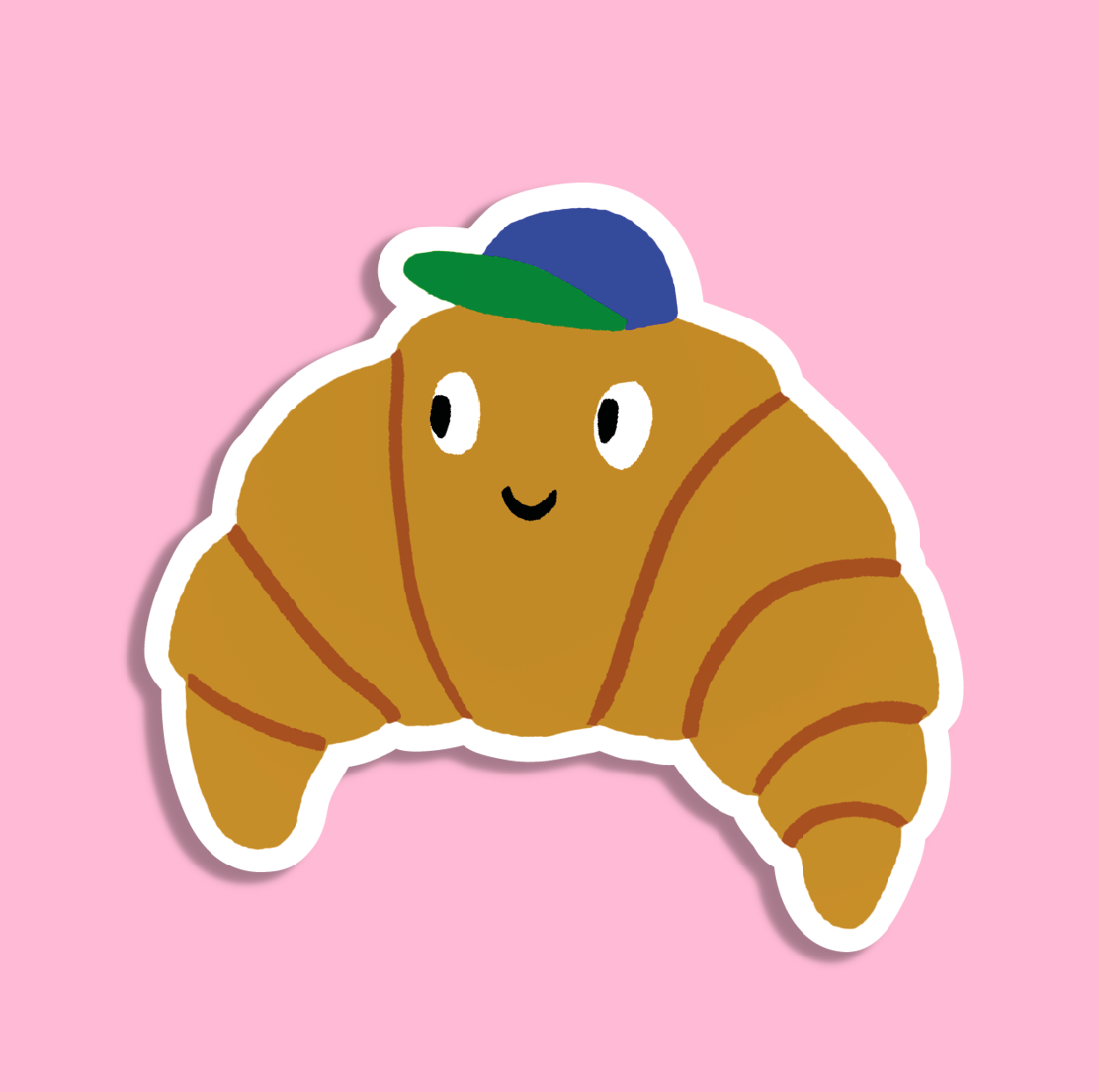 Croissant Sticker - Die Cut