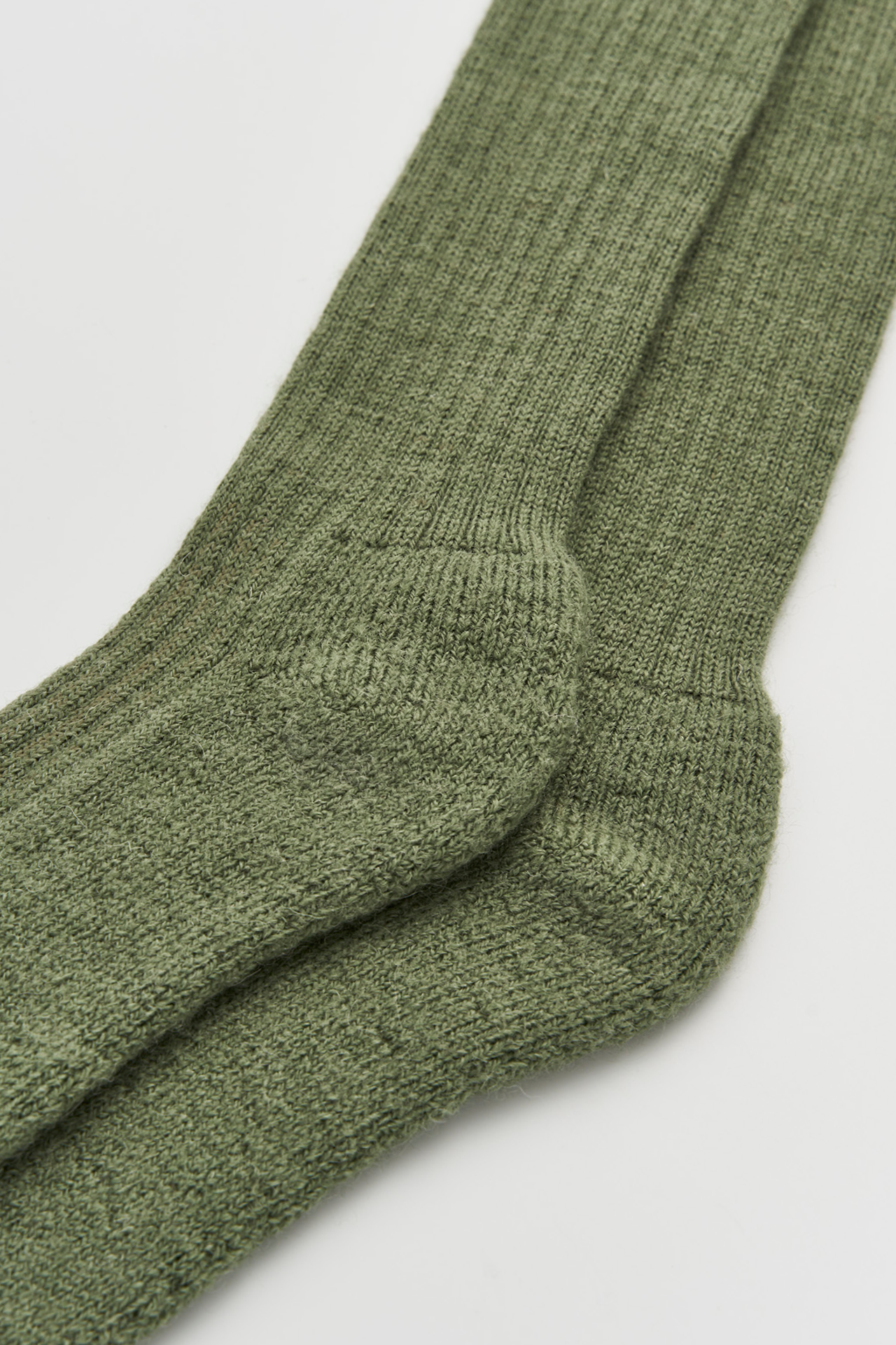 Glen Green Wool Knee High Socks