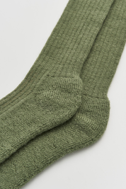 Glen Green Wool Knee High Socks