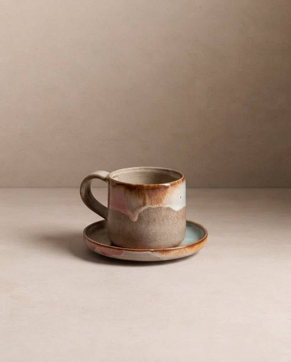 Melting Ice Cream stoneware bread plate by Egg Back Home