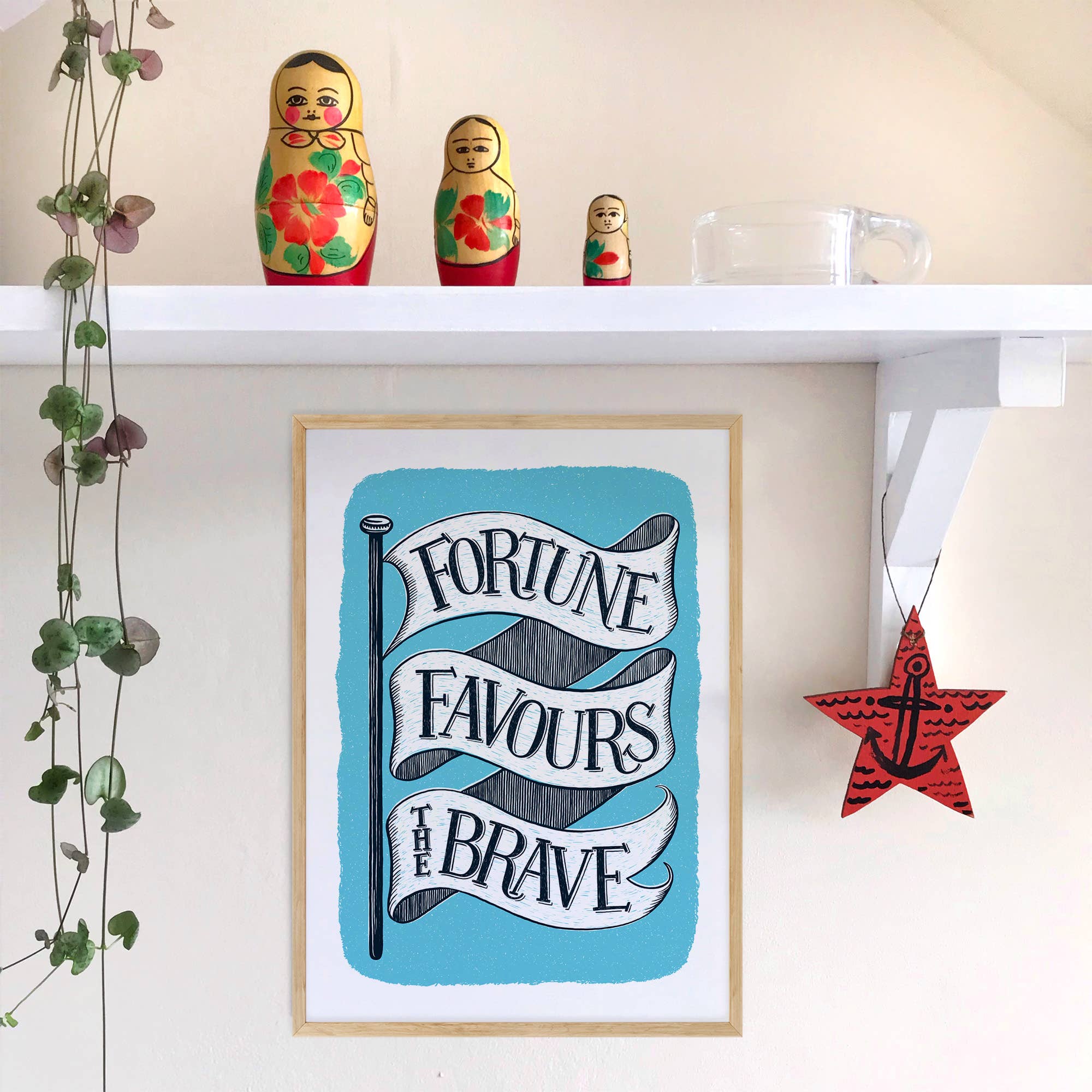 Fortune Favours the Brave Print | A4