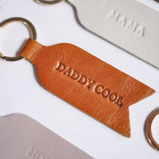 Daddy Cool Leather Keyring