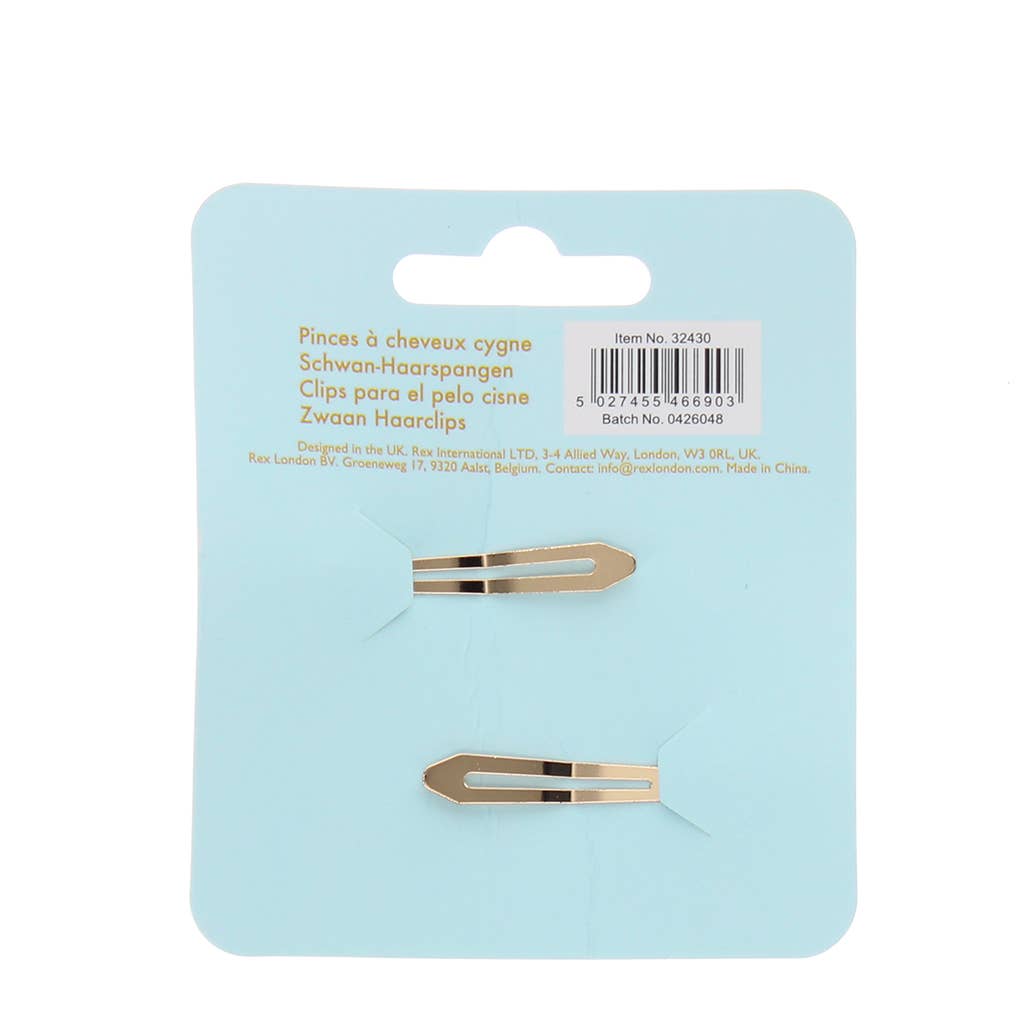 Glitter Hair Clips | Swan (Set of 2)