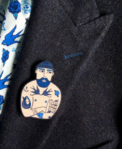Nautical Tattooed Sailor Pin Brooch