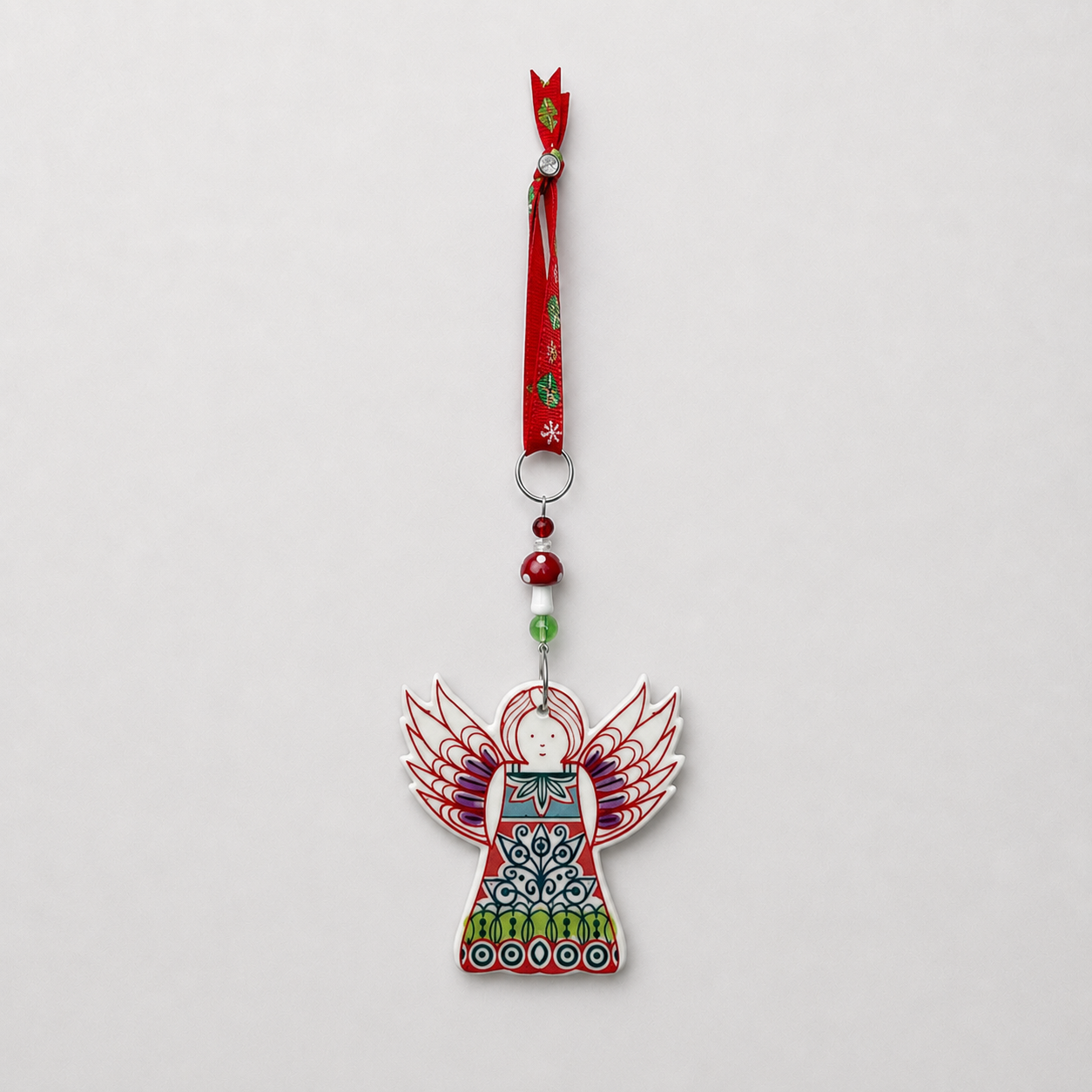 Handmade ceramic angel Christmas decoration by Roelofs and Rubens