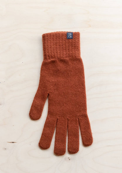 Cashmere & Merino Gloves in Rust