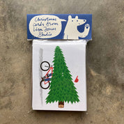 Christmas Card | Pack of 10 (Bear & Cyclist)