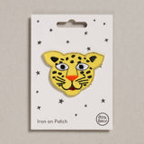 Leopard Face Iron-On Embroidered Patch