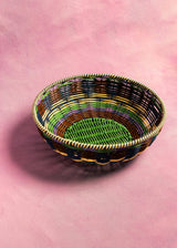 Woven Bowl - Brown/Green