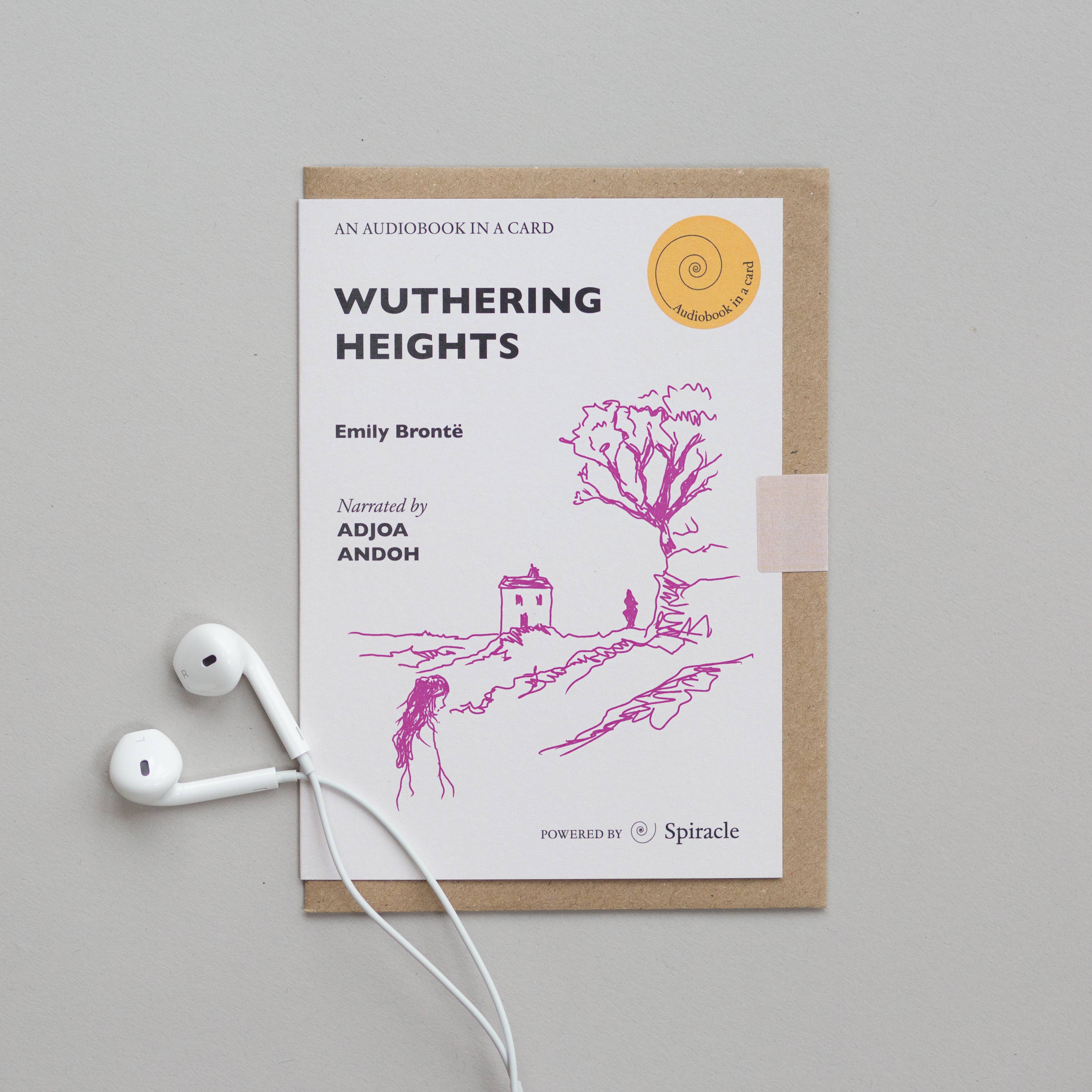 Audiobook in a Card: Emily Brontë’s Wuthering Heights