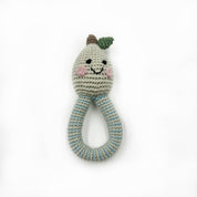 Baby Toy Pear Ring Rattle | Duck Egg Blue