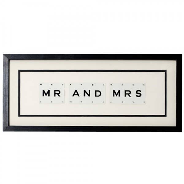 Mr and Mrs Framed Picture