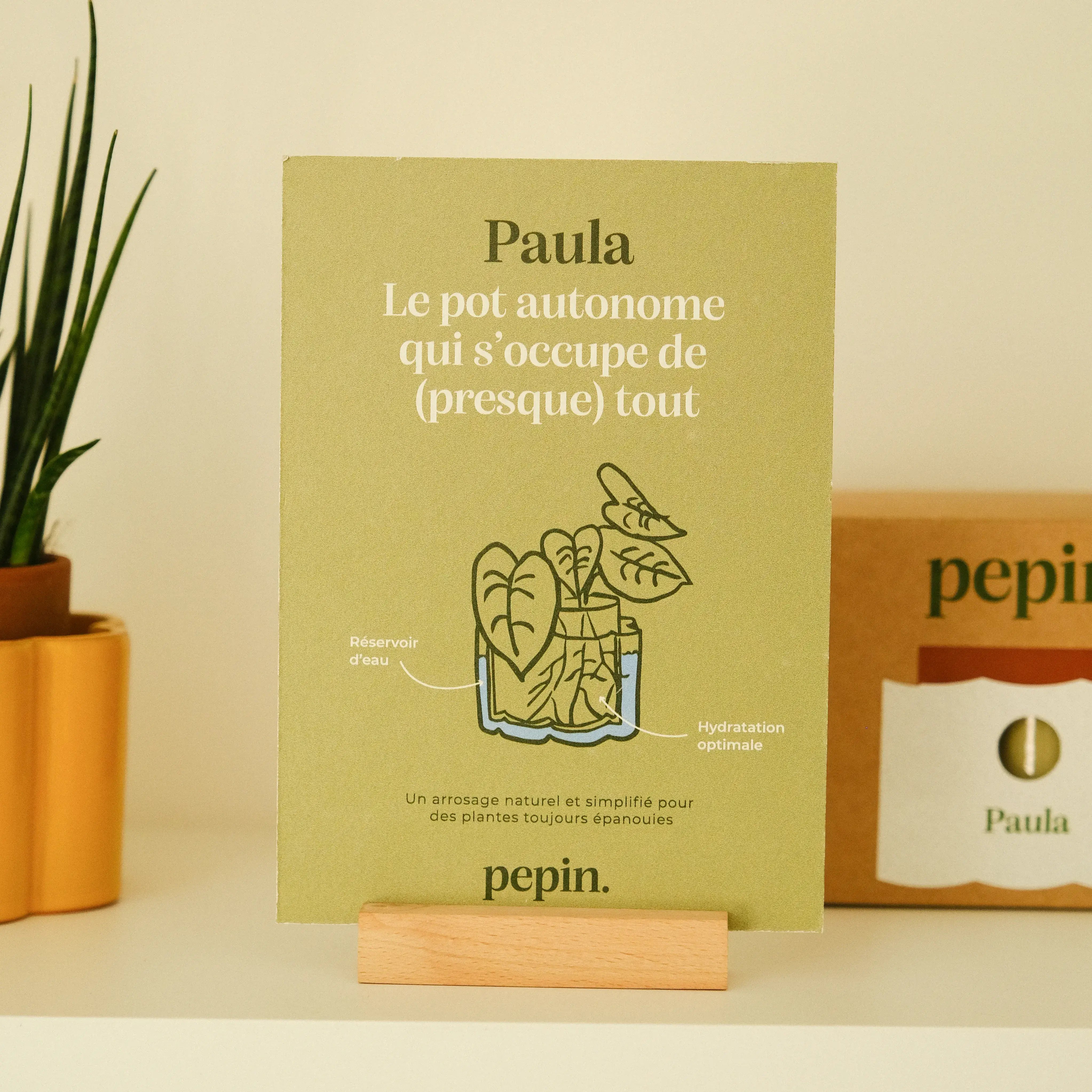 Self-Watering Pot | Paulita | Small Mustard Yellow