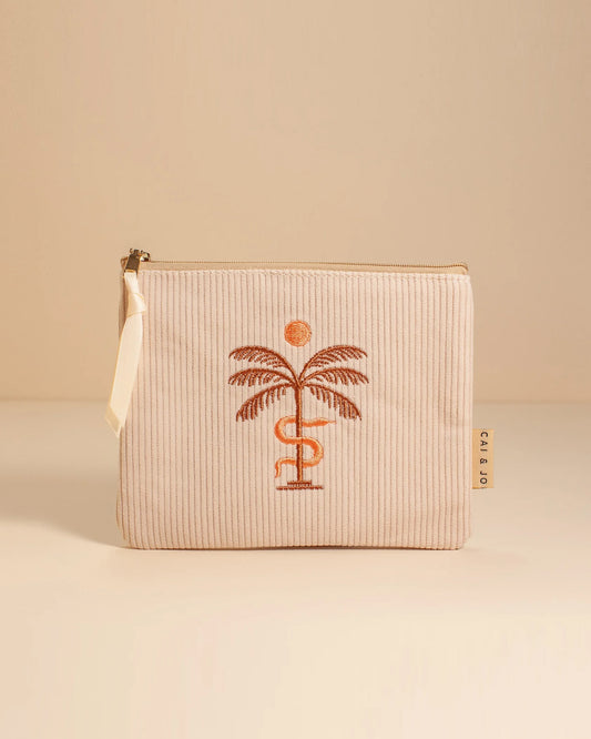 Corduroy Pouch in Stone