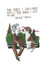 Mark Twain Dogs Print