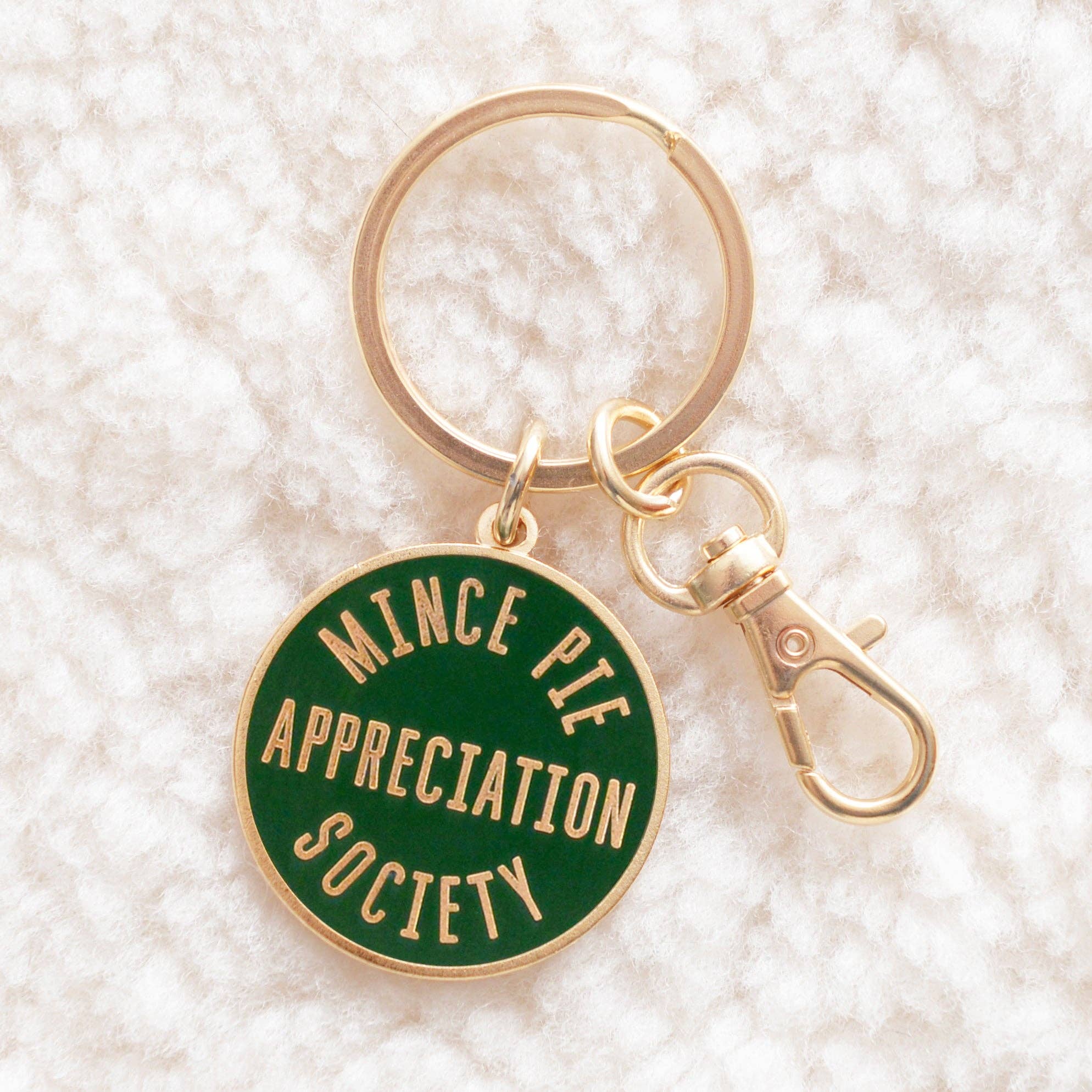 Mince Pie Appreciation Society | Enamel Keyring