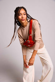 Harry Velvet Brick Fanny Pack