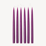 Candles (set of 2) | Taper 35cm | Dark Heather