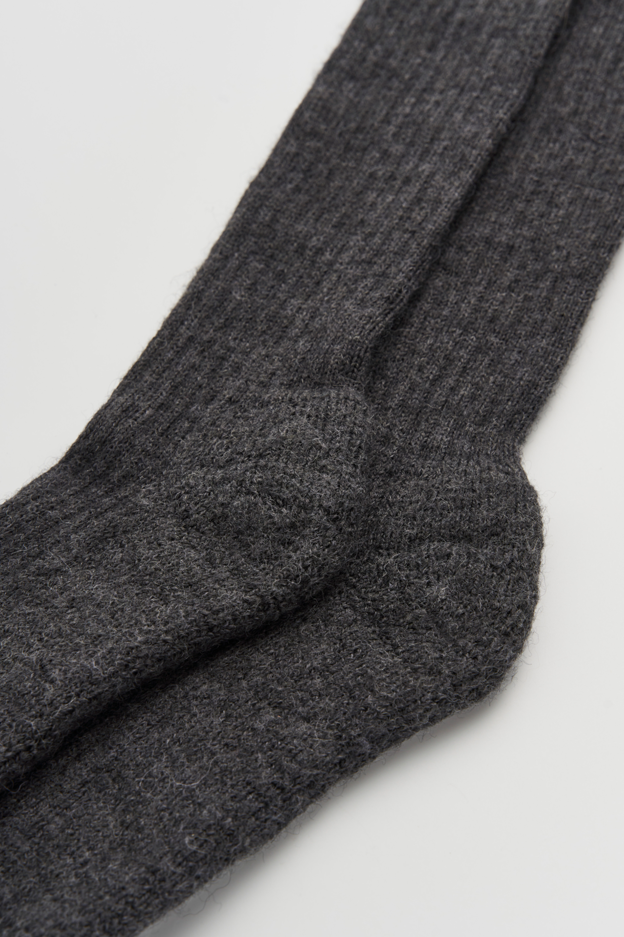Storm Grey Wool Knee High Socks
