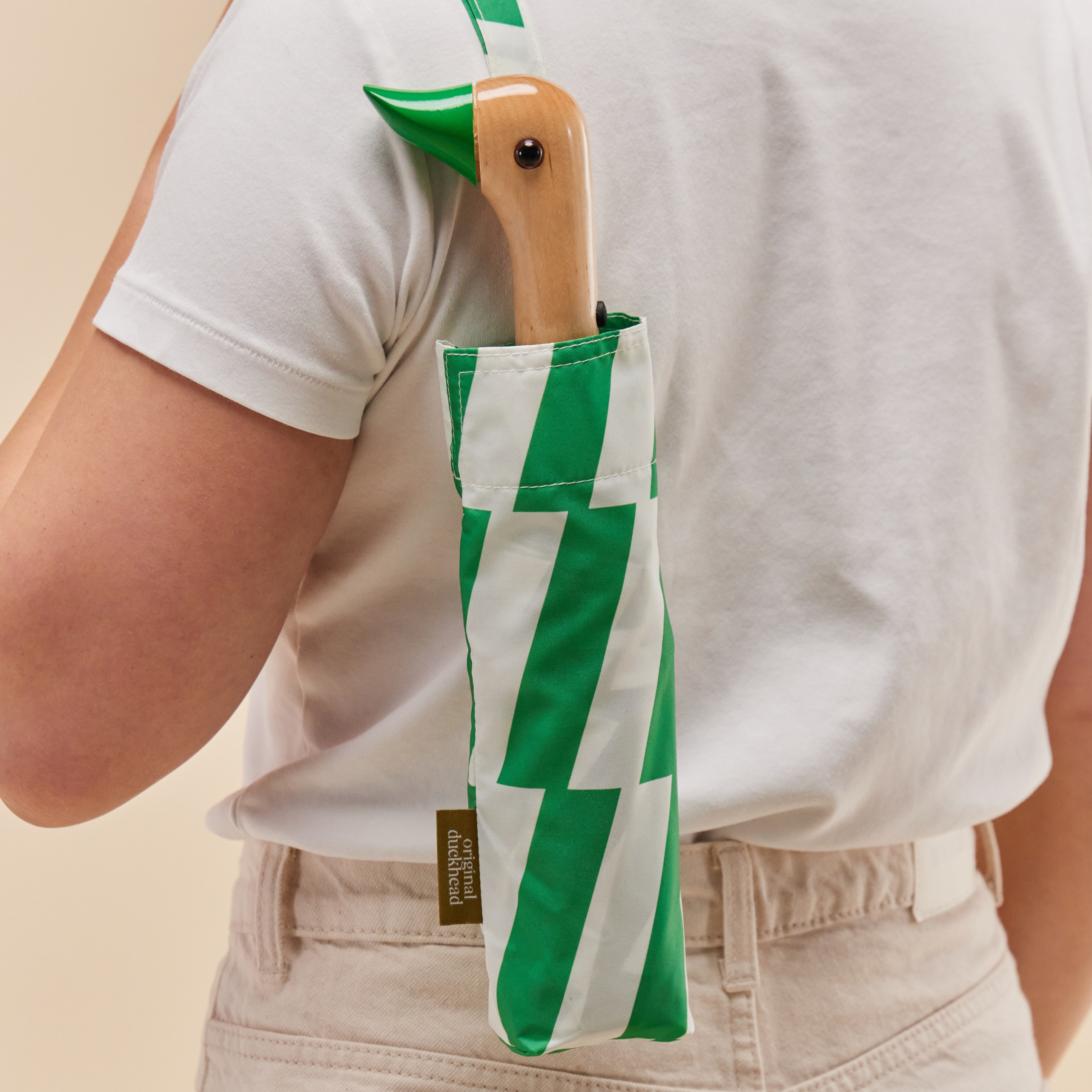 Kelly Bars Candy Green Compact Eco-Friendly Duck Umbrella