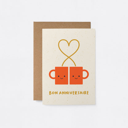 Happy happy anniversary - Greeting card: Standard cello / English