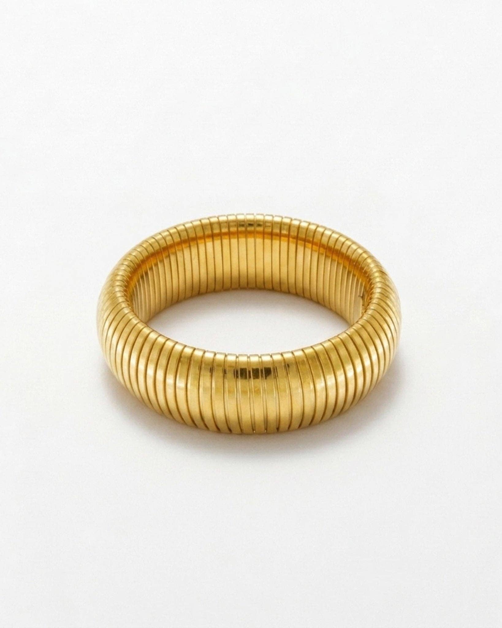 Dansk Copenhagen Courage semi elastic bracelet in waterproof 18k gold plated stainless steel