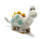 Small Grey Diplodocus Dinosaur Plush Toy in Organic Cotton