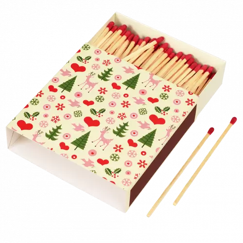 The Every Space festive Christmas Box of Matches with 125 long matches by Rex London