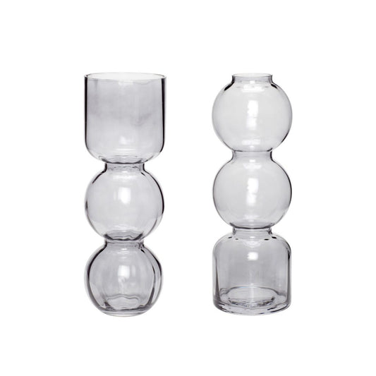 Circle Vase in Smoked Glass