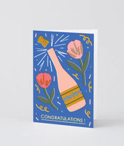 "Congratulations!" Champagne Greeting Card