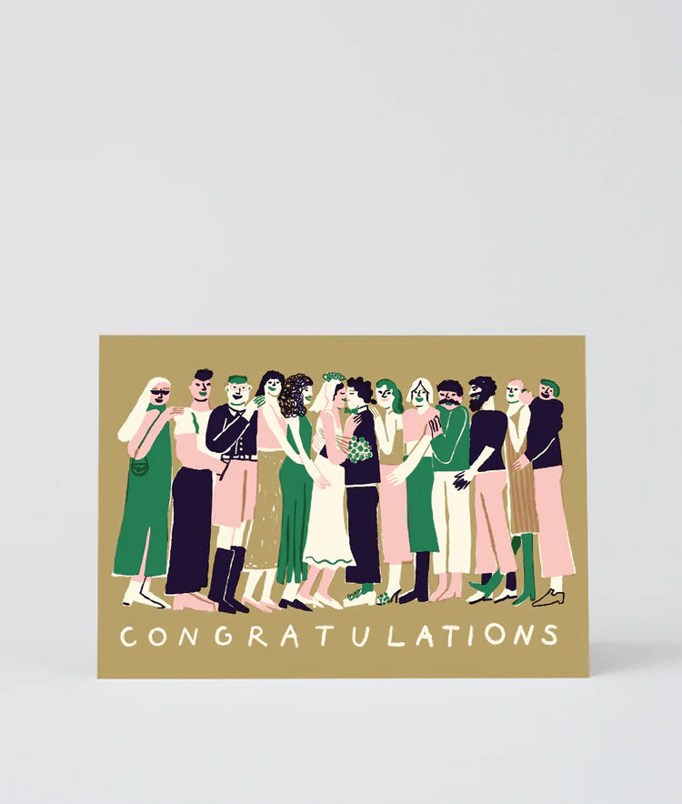 "Congratulations" Wedding Card