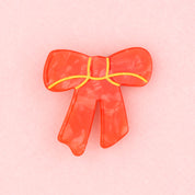 Red Bow Hair Clip