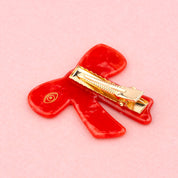 Red Bow Hair Clip