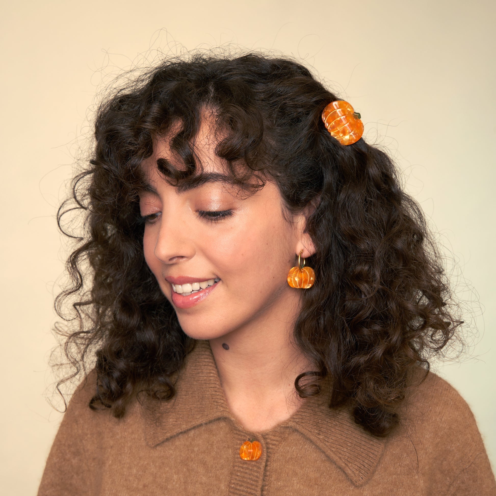 Pumpkin Mini Hair Claw by Coucou Suzette